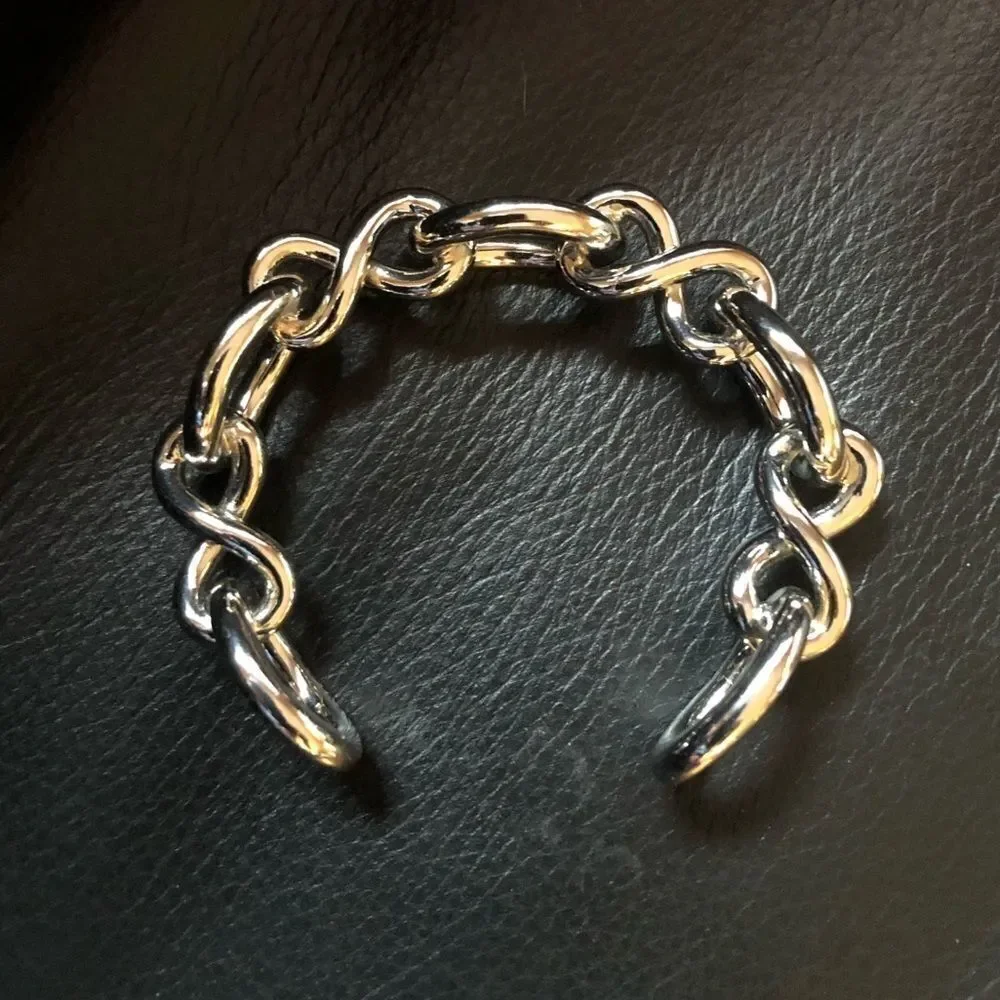 Infinity Cuff Bracelet Stainless Steel - Picture 2 of 2
